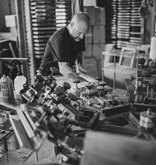 Noah Brittain screen printing